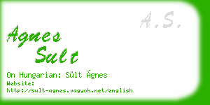 agnes sult business card